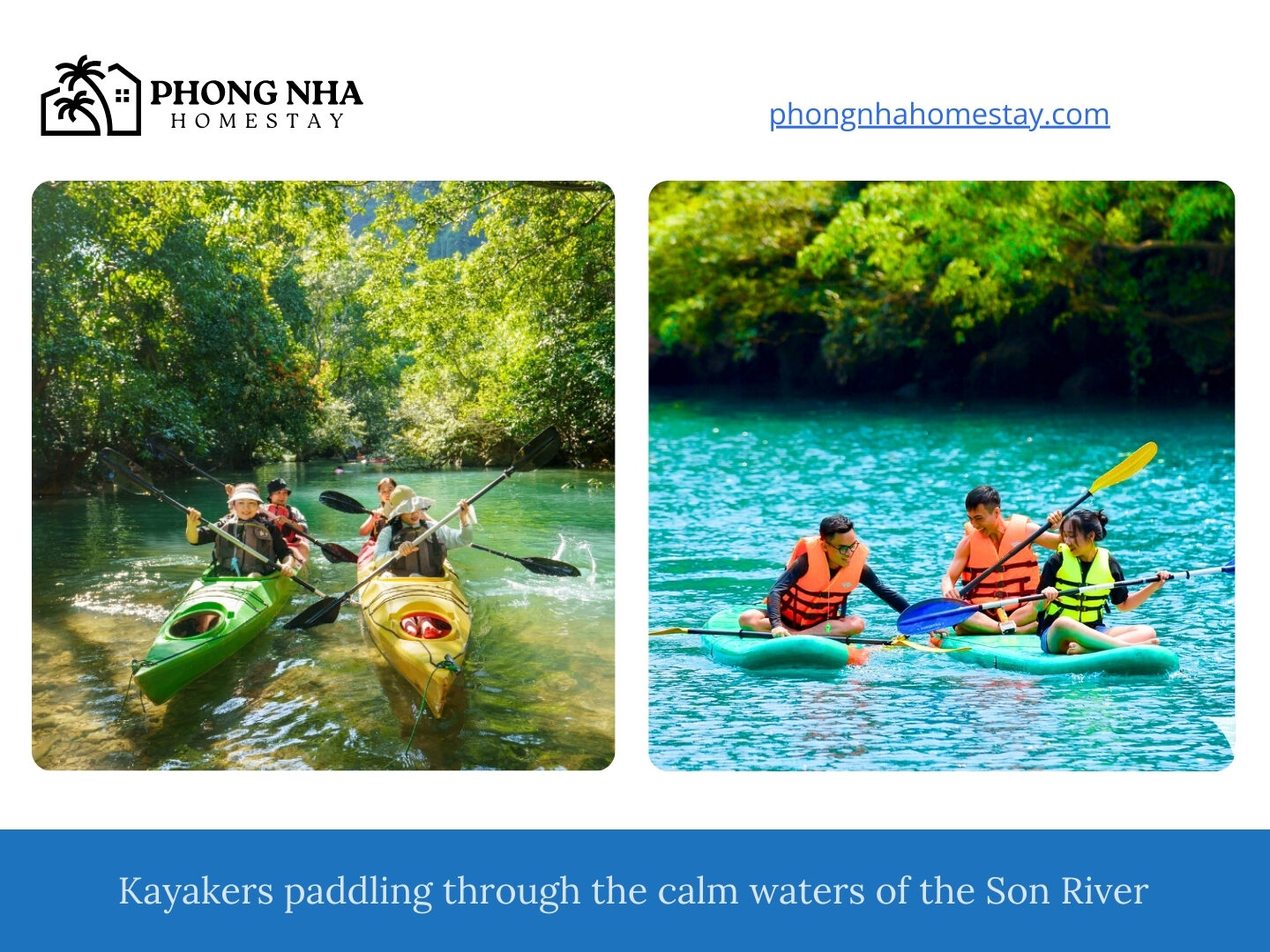 Kayakers-paddling-through-the-calm-waters-of-the-Son-River